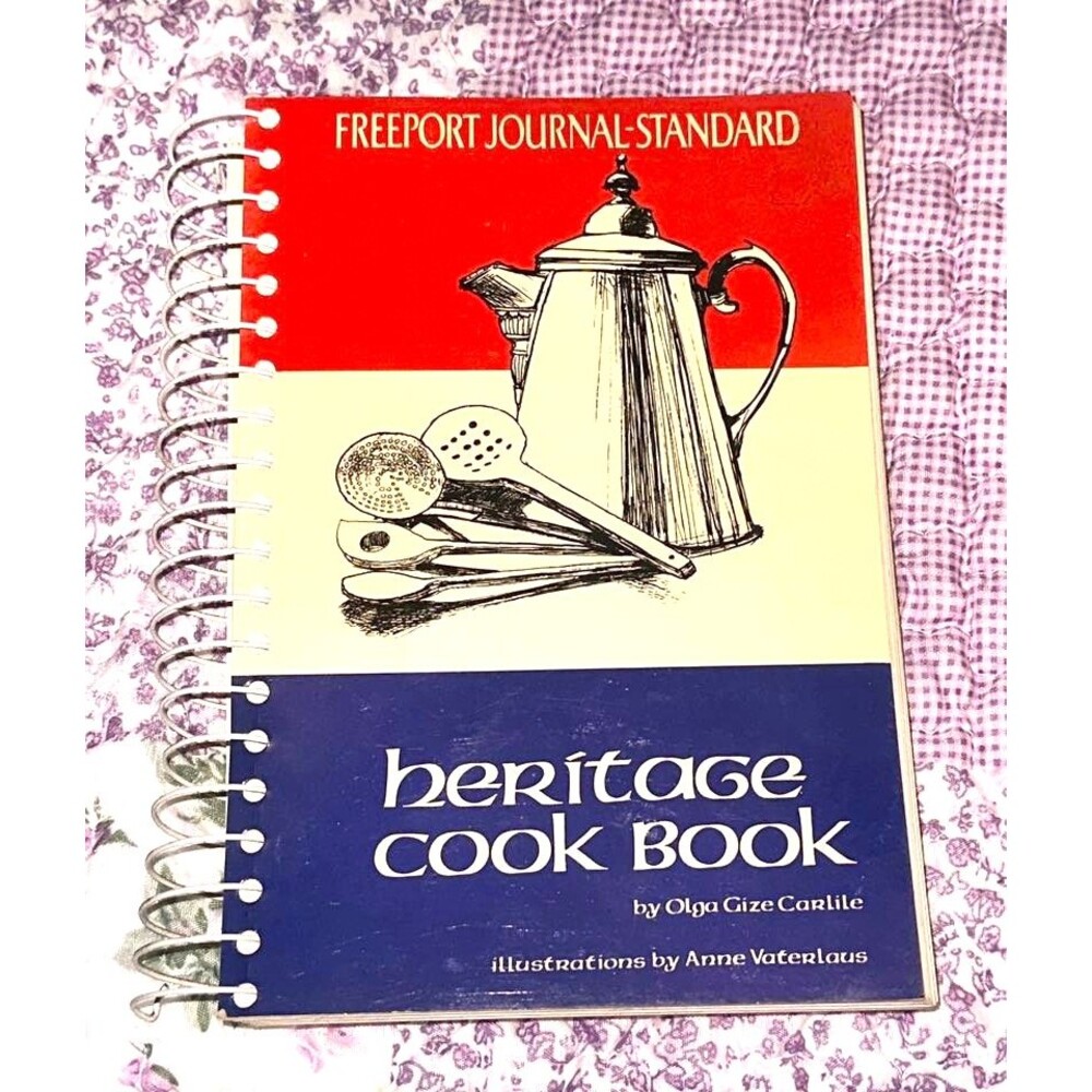 Vtg Cookbook 1986 Freeport Journal Standard Heritage Cook Book